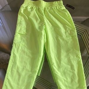 No Boundaries Neon Green Yellow Cargo Pants